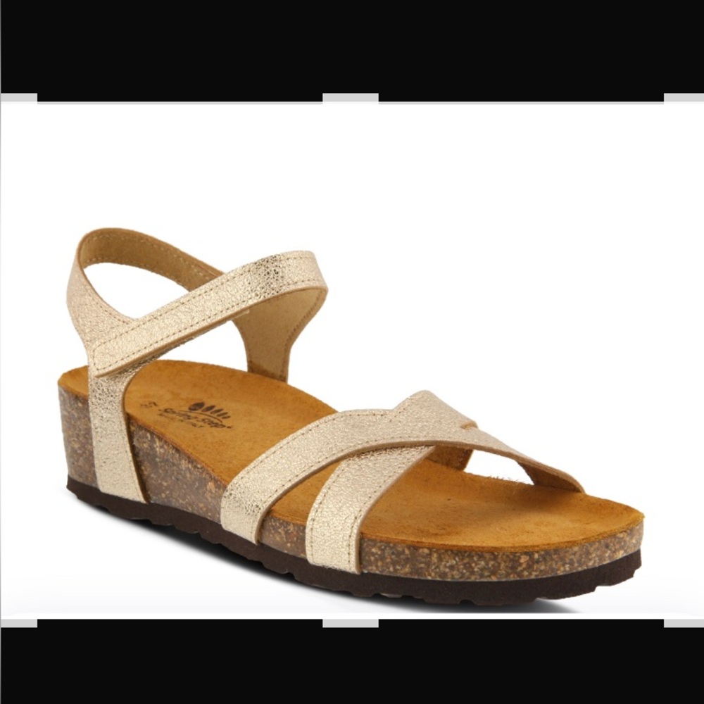 NEW Spring Step Anilia Champagne Leather sandals 42/10.5-11